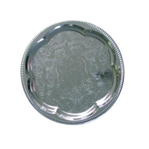 Silberplatte rund